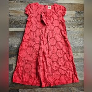 Mini Boden Eyelet Lace Coral Pink Dress Girls 11-12Y